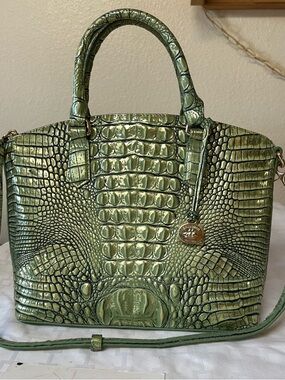 BRAHMIN DUXBURY Medium Agave Sage Green Melbourne Dome Satchel